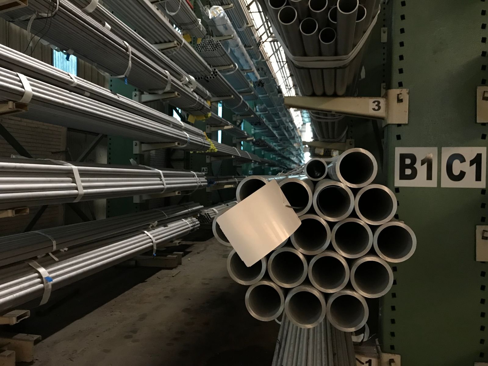 Steel tubes ready for project supply